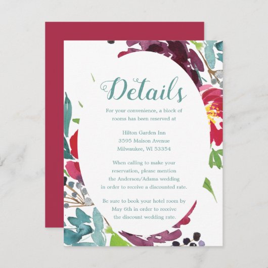 Berry Adoration Informatiekaartje (Voorkant / Achterkant)