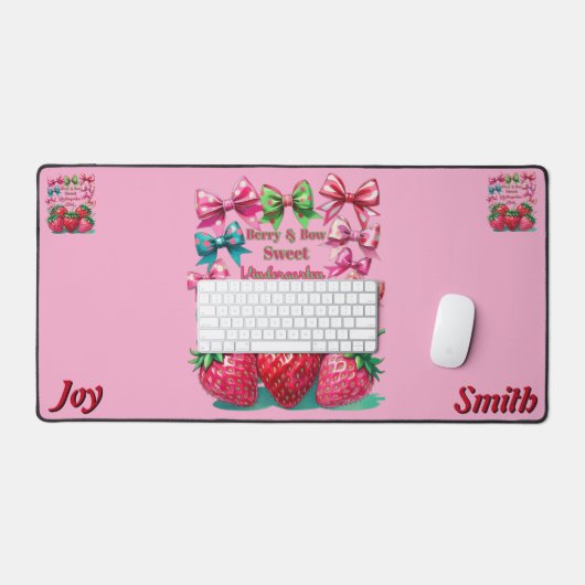 Berry and Bow Sweet Kindergarten Chic Bureaumat (Keyboard & Muis)