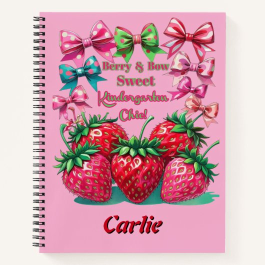 Berry and  Bow Sweet Kindergarten Chic Notitieboek (Voorkant)