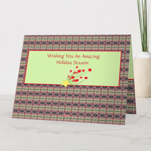 Berry and Stars Holiday Kaart (Achterkant)