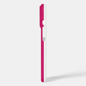 Berry and White Monogrammed Stripes Case-Mate iPhone Case (Achterkant / Links)