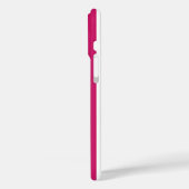 Berry and White Monogrammed Stripes Case-Mate iPhone Case (Achterkant / Links)