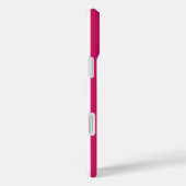 Berry and White Monogrammed Stripes Case-Mate iPhone Case (Achterkant / Rechts)