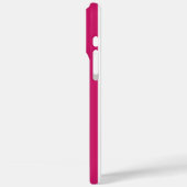 Berry and White Monogrammed Stripes Case-Mate iPhone Case (Achterkant / Links)