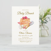 Berry Baby Brunch Pancake Egg Whisk Baby shower Kaart (Staand voorkant)