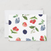 Berry Baby shower Advice Kaart Berry Sweet (Achterkant)