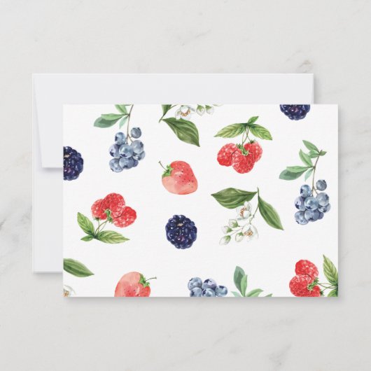 Berry Baby shower Advice Kaart Berry Sweet (Achterkant)