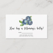 Berry - baby shower hoe groot is mama's buik informatiekaartje (Voorkant)