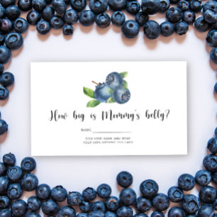 Berry - baby shower hoe groot is mama's buik informatiekaartje