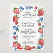 Berry Baby shower Invitation Berry Sweet Baby Kaart (Voorkant)