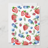 Berry Baby shower Invitation Berry Sweet Baby Kaart (Achterkant)
