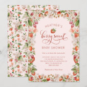 Berry Baby shower Invitation Kaart (Voorkant / Achterkant)