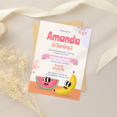 Berry & Banana eerste verjaardag uitnodiging