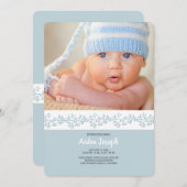 Berry Band Foto Geboorteaankondiging Aankondiging (Voorkant / Achterkant)