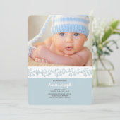 Berry Band Foto Geboorteaankondiging Aankondiging (Staand voorkant)