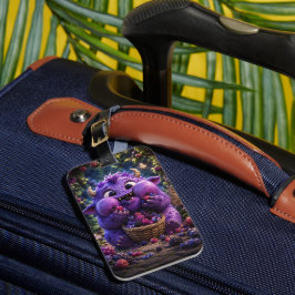 Berry Bandit Schattig Monster Fantasie Bos Kunst Bagagelabel