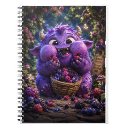 Berry Bandit Schattig Monster Fantasie Bos Kunst Notitieboek