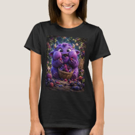 Berry Bandit Schattig Monster Fantasie Bos Kunst T-shirt