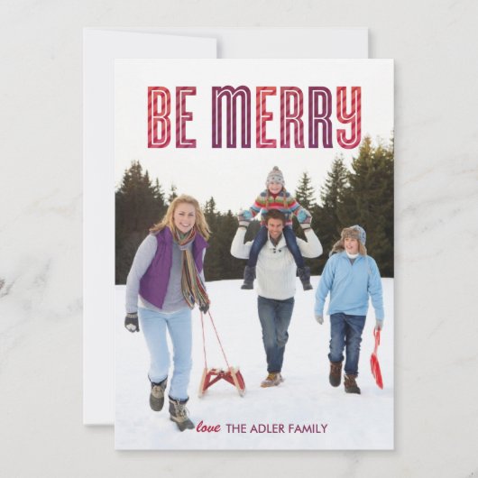 Berry Be Merry Holiday Card Feestdagenkaart (Voorkant)