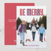 Berry Be Merry Holiday Card Feestdagenkaart (Voorkant / Achterkant)