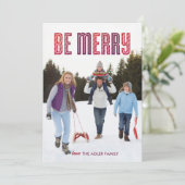 Berry Be Merry Holiday Card Feestdagenkaart (Staand voorkant)