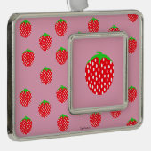 Berry Beauful Summer Verzilverd Omlijst Ornament (Rechts)
