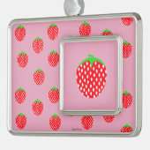 Berry Beauful Summer Verzilverd Omlijst Ornament (Links)
