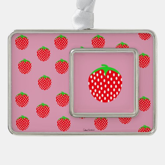 Berry Beauful Summer Verzilverd Omlijst Ornament (Voorkant)