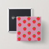 Berry Beauful Summer Vierkante Button 5,1 Cm (Voorkant /achterkant)