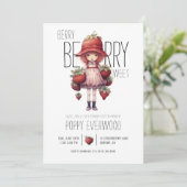 Berry Berry Sweet Verjaardagsfeestuitnodiging Kaart (Staand voorkant)