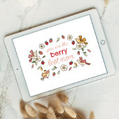 Berry Best Mom Aardbei Moederdag Feestdagenkaart