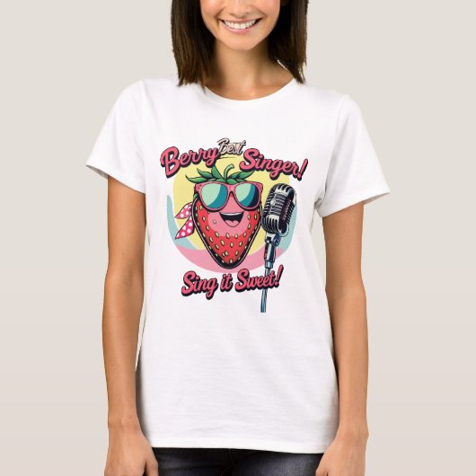 Berry Best Singer - Sweet Strawberry T-shirt (Voorkant)
