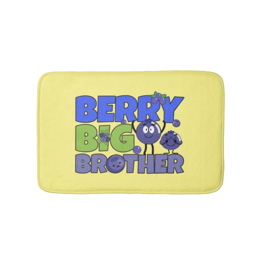 Berry Big Brother - Zus Blueberry Pun Badmat (Voorkant)
