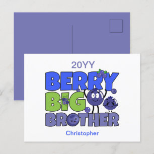 Berry Big Brother - Zus Blueberry Pun Briefkaart