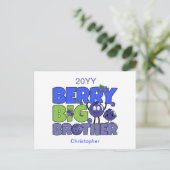 Berry Big Brother - Zus Blueberry Pun Briefkaart (Staand voorkant)