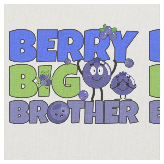 Berry Big Brother - Zus Blueberry Pun Stof (Close Up)