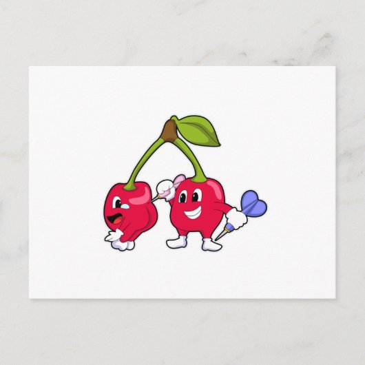 Berry bij darts met Dart Briefkaart (Voorkant)