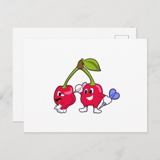 Berry bij darts met pijl briefkaart (Voorkant / Achterkant)