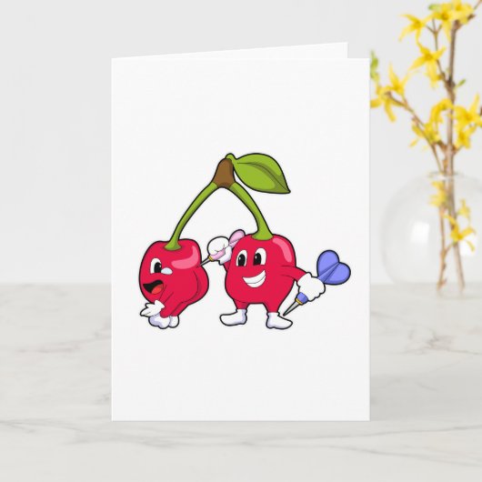 Berry bij darts met pijl kaart (Gele Bloem)