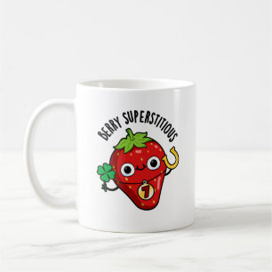 Berry bijgelovige grappige aardbei woordspeling koffiemok