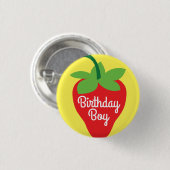 Berry Birthday Cute Strawberry Kind Ronde Button 3,2 Cm (Voorkant /achterkant)