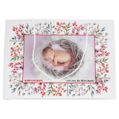 Berry, bladperziken Prettige feestdagen kerstfoto Groot Cadeauzakje (Voorkant)