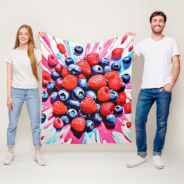 Berry Blast: Fruity Fun Fleece Deken