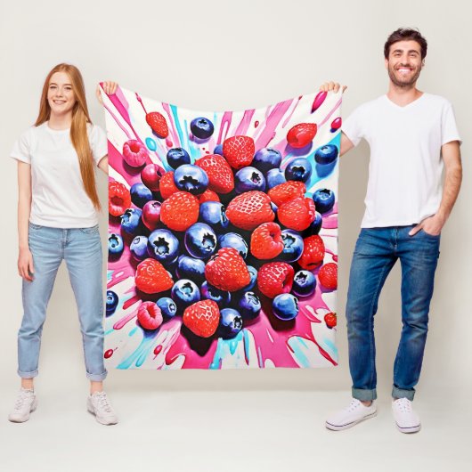 Berry Blast: Fruity Fun Fleece Deken (In situ)
