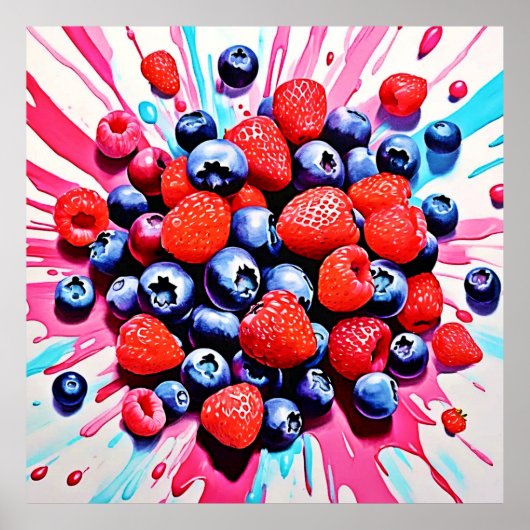 Berry Blast: Fruity Fun Poster (Voorkant)