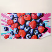 Berry Blast: Fruity Fun Strandlaken (Voorkant)