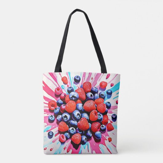 Berry Blast: Fruity Fun Tote Bag (Achterkant)