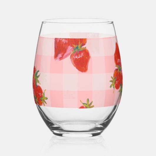 Berry Bliss Drinkware Set 🍓 Wijnglas Zonder Voet (Voorkant)