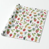 Berry Bliss-patroon Cadeaupapier (Uitgerold)