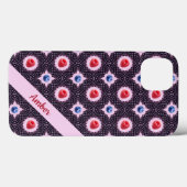 Berry Bliss Patroon met aangepaste naam Case-Mate iPhone Case (Achterkant (horizontaal))